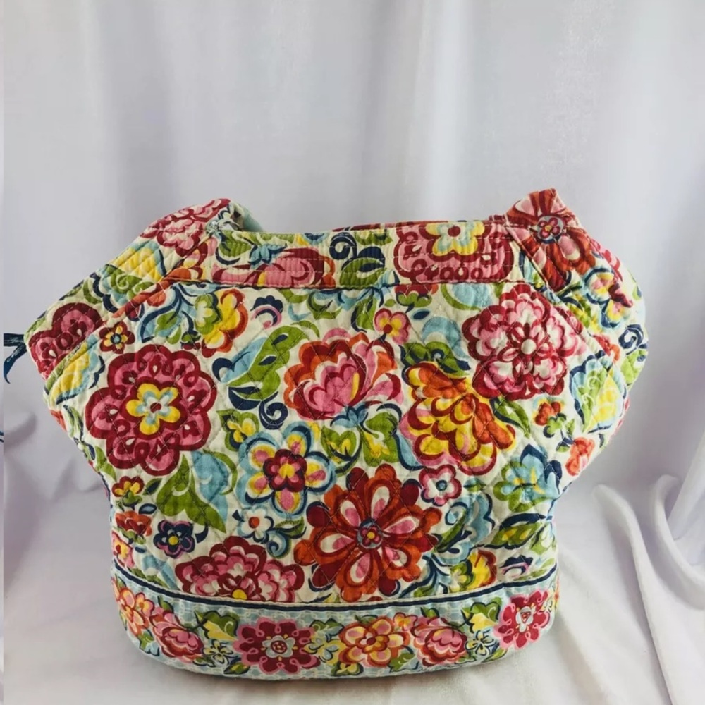 VERA BRADLEY Hobo Bucket Hand Bag Rolled Handles (HOPE GARDEN) - Picture 4 of 8